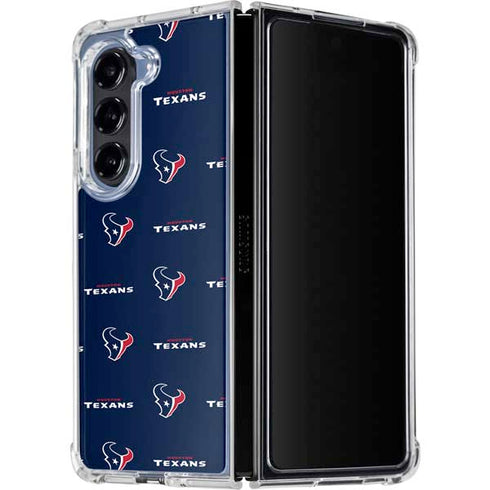 NFL Houston Texans Blitz Series Galaxy Z Fold5 5G Clear Case