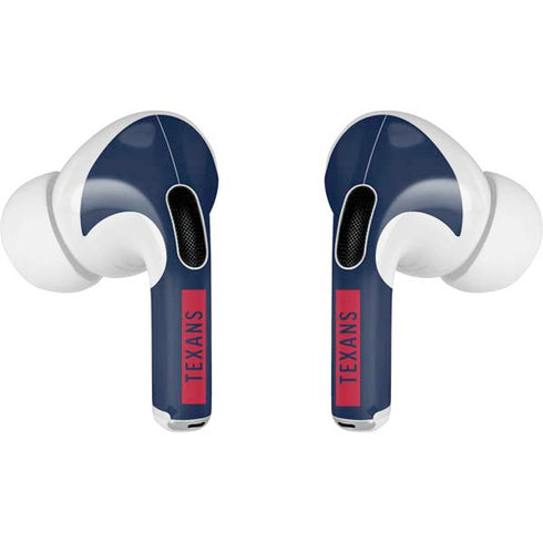 NFL Houston Texans Blue Performance Series AirPods Pro 2nd Gen Skin