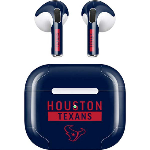 NFL Houston Texans Blue Performance Series Apple AirPods (3rd Gen 2021) Skin