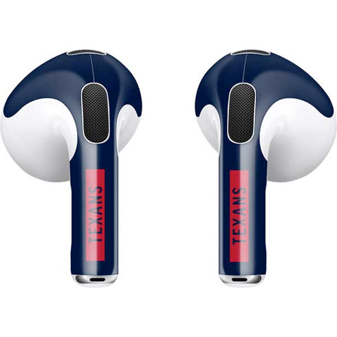 NFL Houston Texans Blue Performance Series Apple AirPods (3rd Gen 2021) Skin