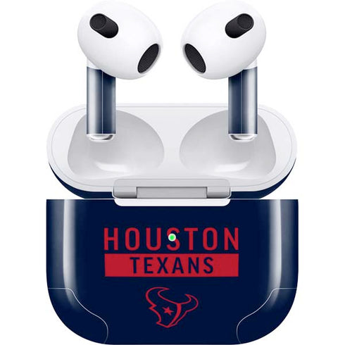 NFL Houston Texans Blue Performance Series Apple AirPods (3rd Gen 2021) Skin