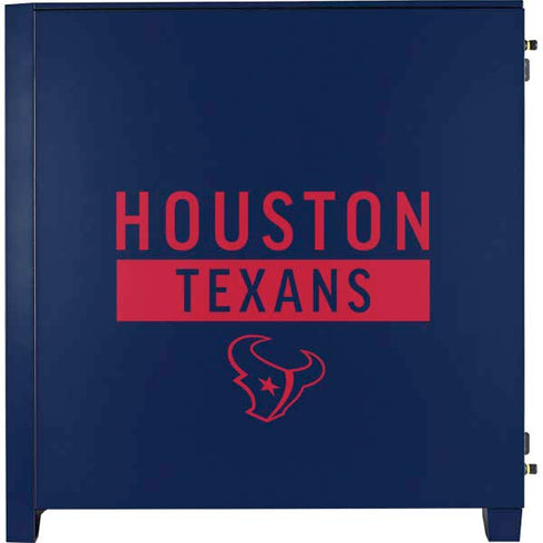 NFL Houston Texans Blue Performance Series Corsair 4000D Tempered Glass Mid-Tower ATX Case Skin