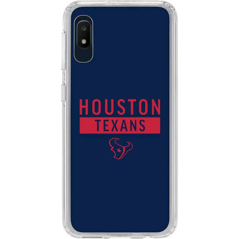 NFL Houston Texans Blue Performance Series Galaxy A10e Clear Case