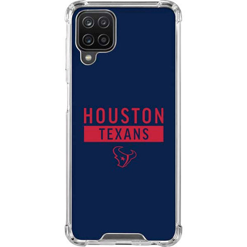 NFL Houston Texans Blue Performance Series Galaxy A12 Clear Case