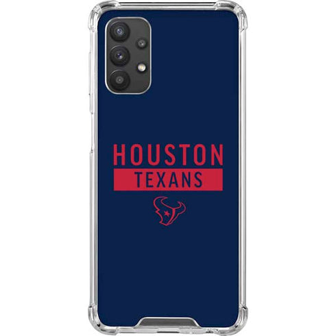 NFL Houston Texans Blue Performance Series Galaxy A32 5G Clear Case