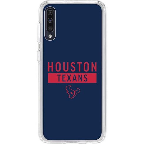 NFL Houston Texans Blue Performance Series Galaxy A50 Clear Case