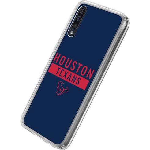 NFL Houston Texans Blue Performance Series Galaxy A50 Clear Case
