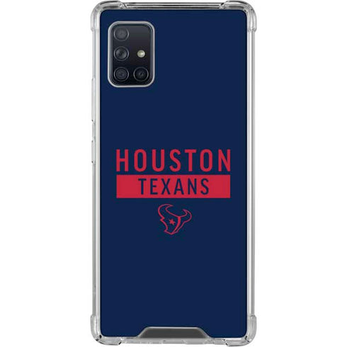 NFL Houston Texans Blue Performance Series Galaxy A51 5G Clear Case