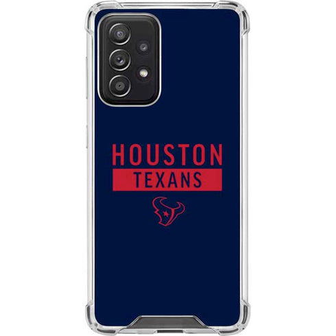 NFL Houston Texans Blue Performance Series Galaxy A52 5G Clear Case