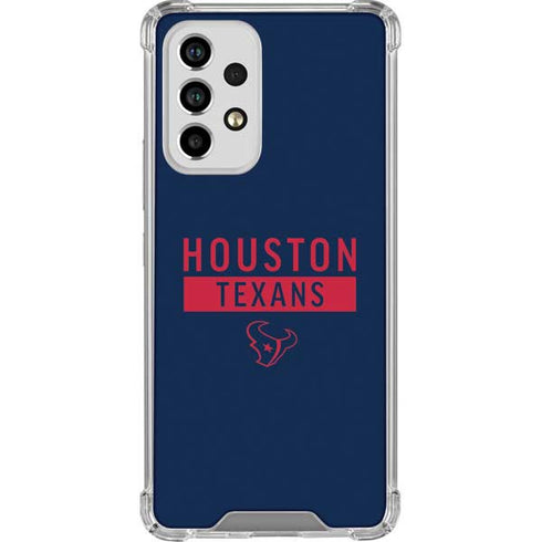 NFL Houston Texans Blue Performance Series Galaxy A53 5G Clear Case