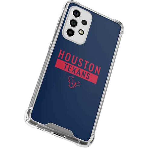 NFL Houston Texans Blue Performance Series Galaxy A53 5G Clear Case
