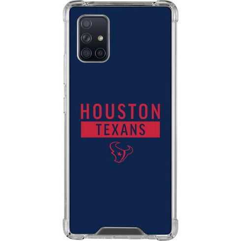 NFL Houston Texans Blue Performance Series Galaxy A71 5G Clear Case