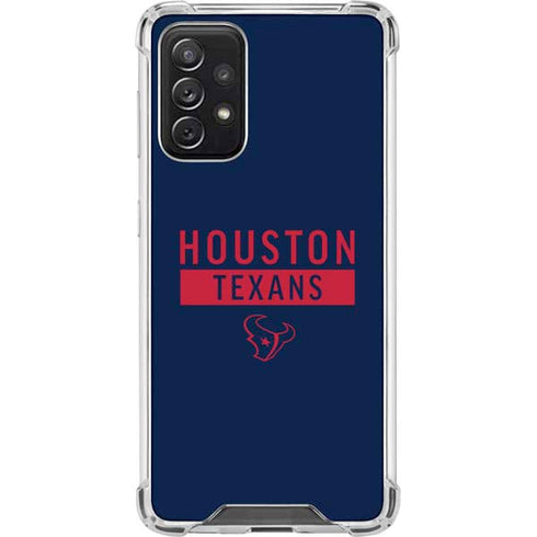 NFL Houston Texans Blue Performance Series Galaxy A72 5G Clear Case