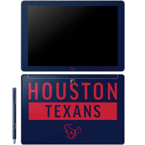 NFL Houston Texans Blue Performance Series Galaxy Book 12in Skin