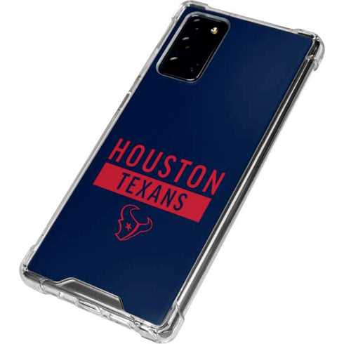 NFL Houston Texans Blue Performance Series Galaxy Note20 5G Clear Case
