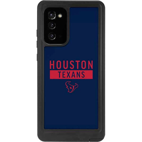 NFL Houston Texans Blue Performance Series Galaxy Note20 5G Waterproof Case