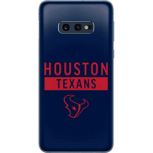 NFL Houston Texans Blue Performance Series Galaxy S10e Skin