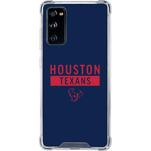 NFL Houston Texans Blue Performance Series Galaxy S20 FE Clear Case