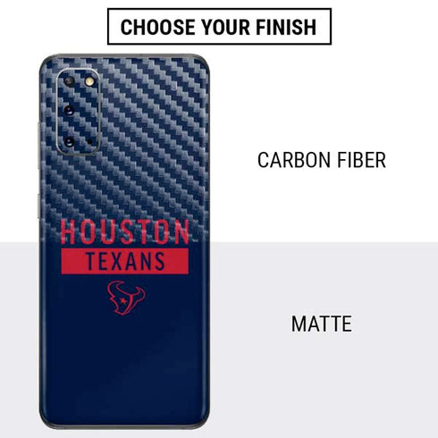 NFL Houston Texans Blue Performance Series Galaxy S20 Skin