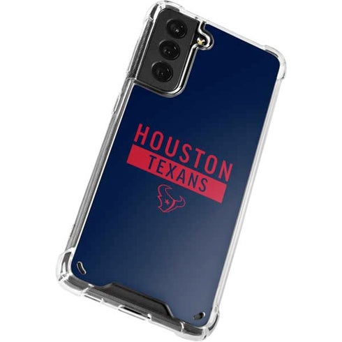 NFL Houston Texans Blue Performance Series Galaxy S21 5G Clear Case
