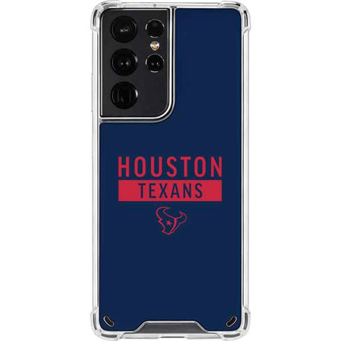 NFL Houston Texans Blue Performance Series Galaxy S21 Ultra 5G Clear Case