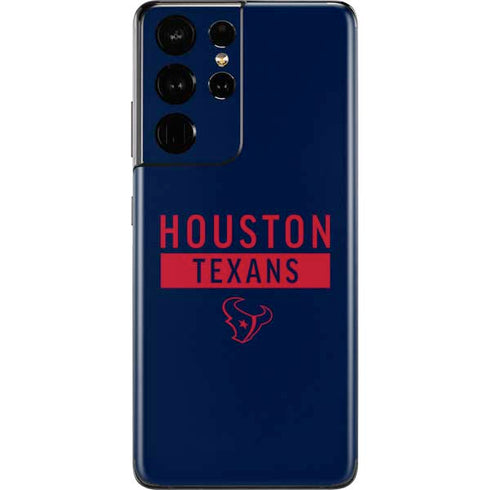 NFL Houston Texans Blue Performance Series Galaxy S21 Ultra 5G Skin