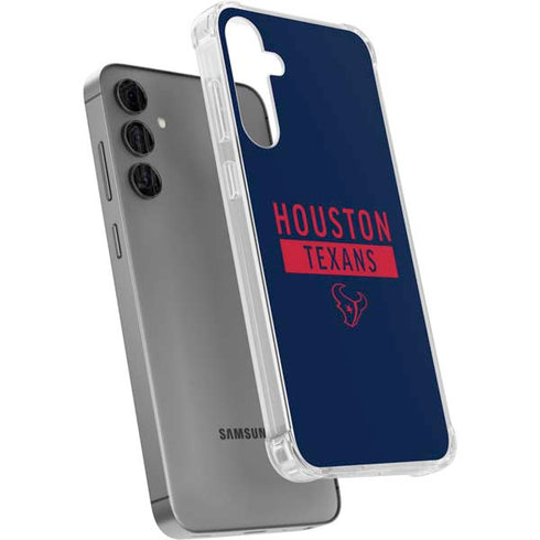 NFL Houston Texans Blue Performance Series Galaxy S24 Plus Clear Case