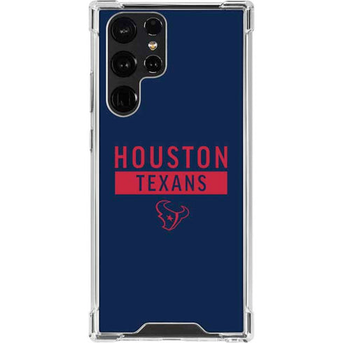 NFL Houston Texans Blue Performance Series Galaxy S24 Ultra Clear Case