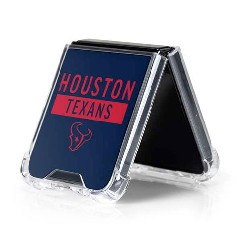 NFL Houston Texans Blue Performance Series Galaxy Z Flip5 5G Clear Case