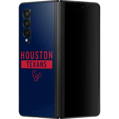 NFL Houston Texans Blue Performance Series Galaxy Z Fold3 5G Skin