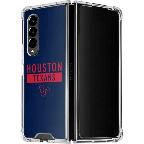 NFL Houston Texans Blue Performance Series Galaxy Z Fold4 5G Clear Case