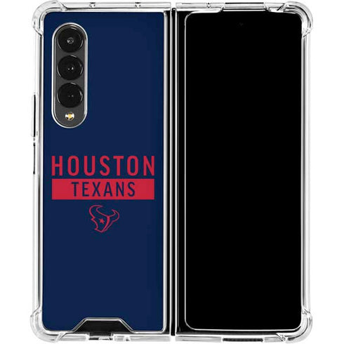 NFL Houston Texans Blue Performance Series Galaxy Z Fold4 5G Clear Case