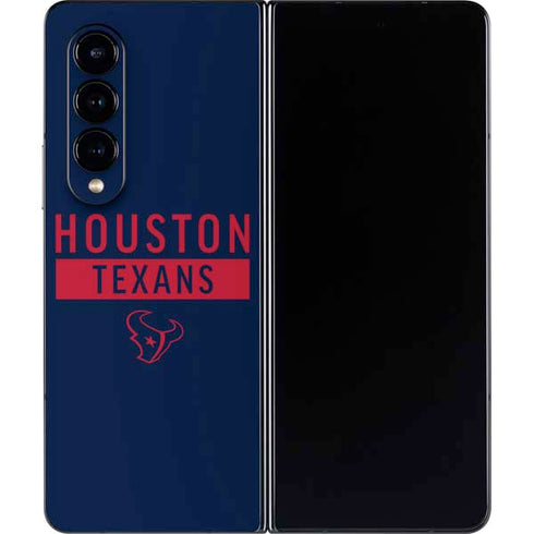 NFL Houston Texans Blue Performance Series Galaxy Z Fold4 5G Skin