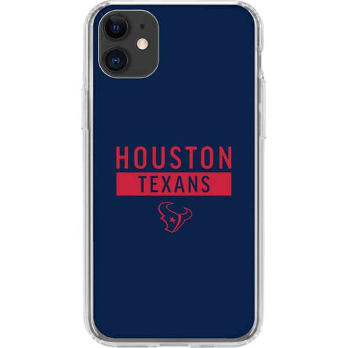 NFL Houston Texans Blue Performance Series iPhone 11 Clear Case