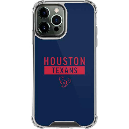 NFL Houston Texans Blue Performance Series iPhone 13 Pro Max Clear Case