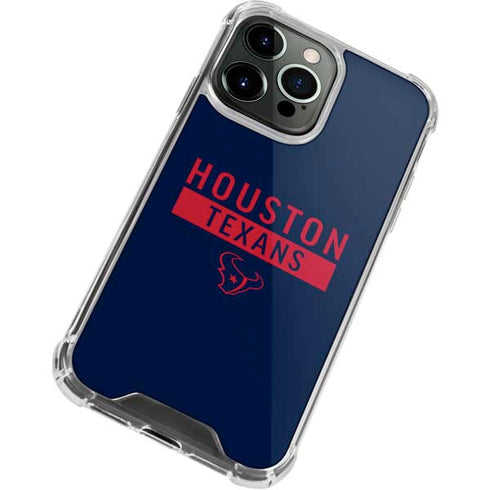 NFL Houston Texans Blue Performance Series iPhone 15 Pro Max Clear Case