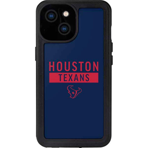 NFL Houston Texans Blue Performance Series iPhone 15 Waterproof Case
