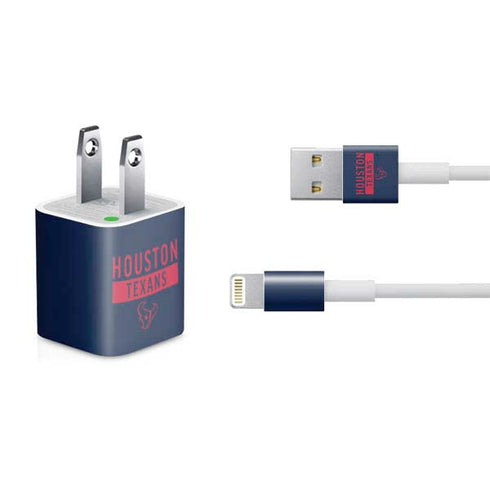 NFL Houston Texans Blue Performance Series iPhone Charger (5W USB) Skin