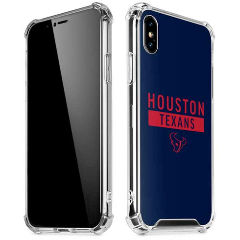 NFL Houston Texans Blue Performance Series iPhone XS Max Clear Case