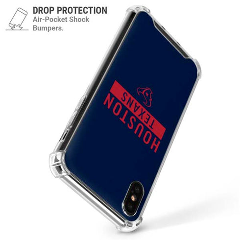 NFL Houston Texans Blue Performance Series iPhone XS Max Clear Case