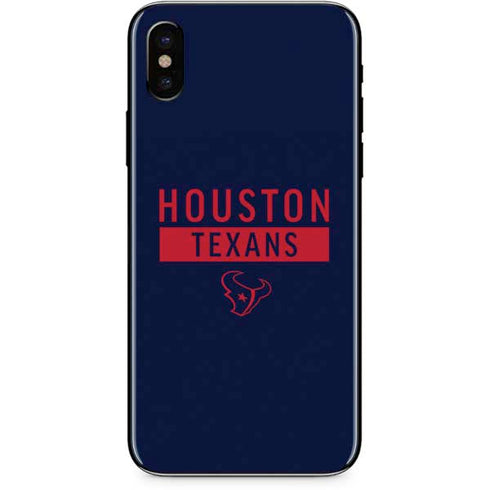 NFL Houston Texans Blue Performance Series iPhone XS Skin
