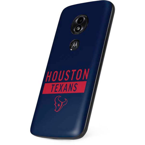 NFL Houston Texans Blue Performance Series Moto E5 Play Skin