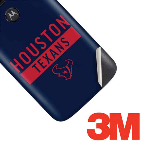 NFL Houston Texans Blue Performance Series Moto E5 Play Skin