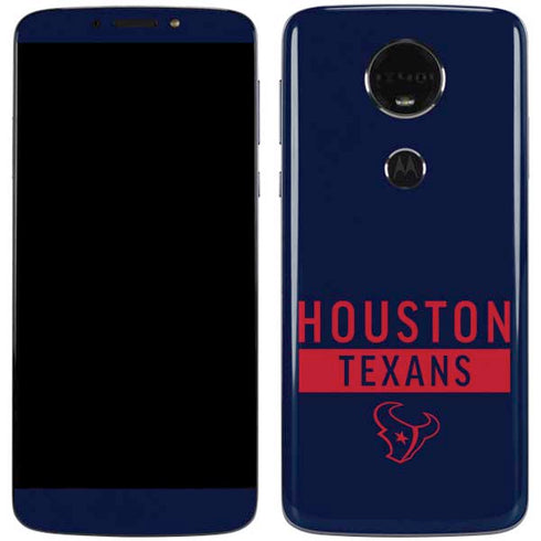 NFL Houston Texans Blue Performance Series Moto E5 Plus Skin