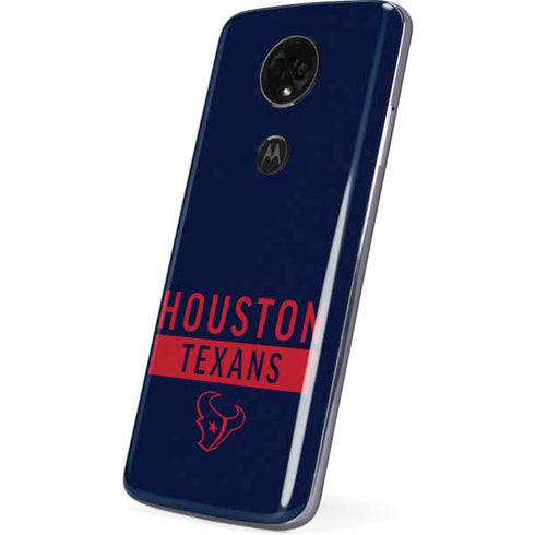 NFL Houston Texans Blue Performance Series Moto E5 Plus Skin