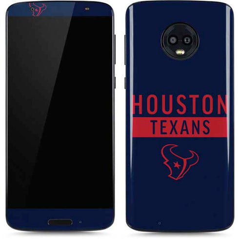 NFL Houston Texans Blue Performance Series Moto G6 Skin