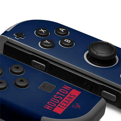 NFL Houston Texans Blue Performance Series Nintendo Joy-Con (L/R) Controller Skin