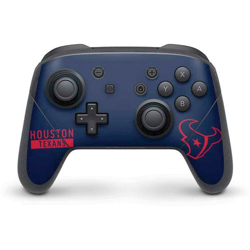 NFL Houston Texans Blue Performance Series Nintendo Switch Pro Controller Skin