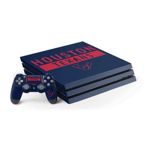 NFL Houston Texans Blue Performance Series PS4 Pro Bundle Skin