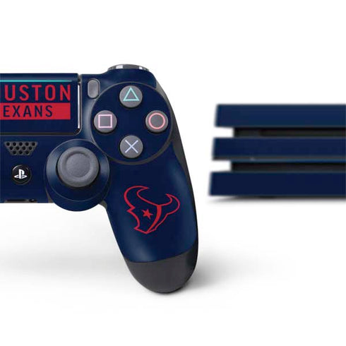 NFL Houston Texans Blue Performance Series PS4 Pro Bundle Skin